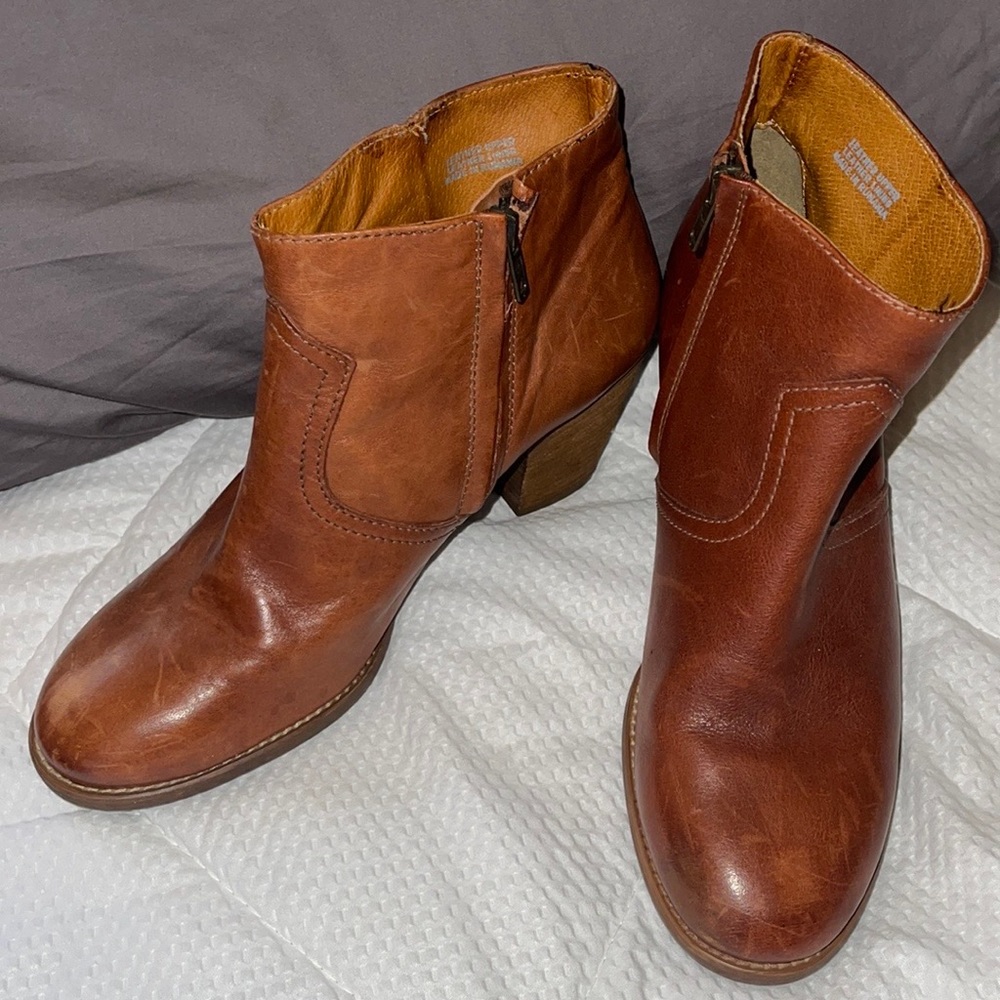 Madewell Brown Leather Ankle Booties